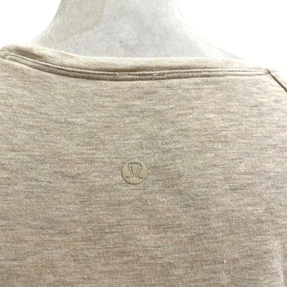 Lululemon Emerald Long Sleeve Shirt Modal French Terry Heathered Cashew size 8 - Picture 4 of 4